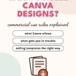 Can you sell Canva designs? Canva commercial use rules for Etsy sellers