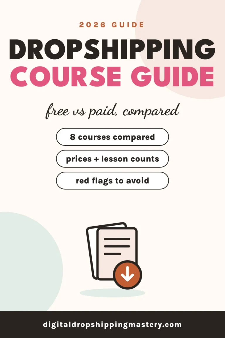 Dropshipping course guide 2026: free vs paid courses compared