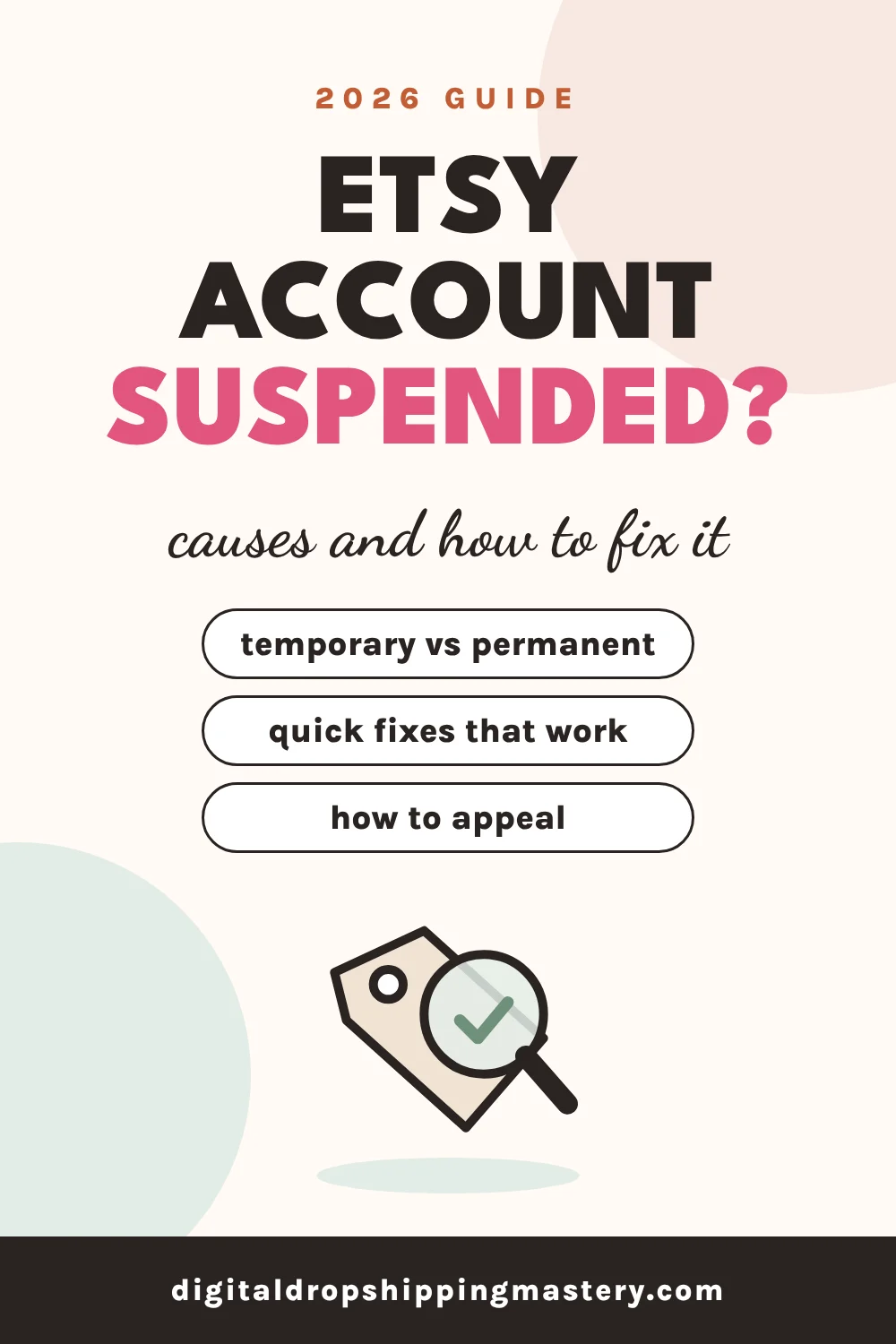 Etsy account suspended: causes and how to get your shop back