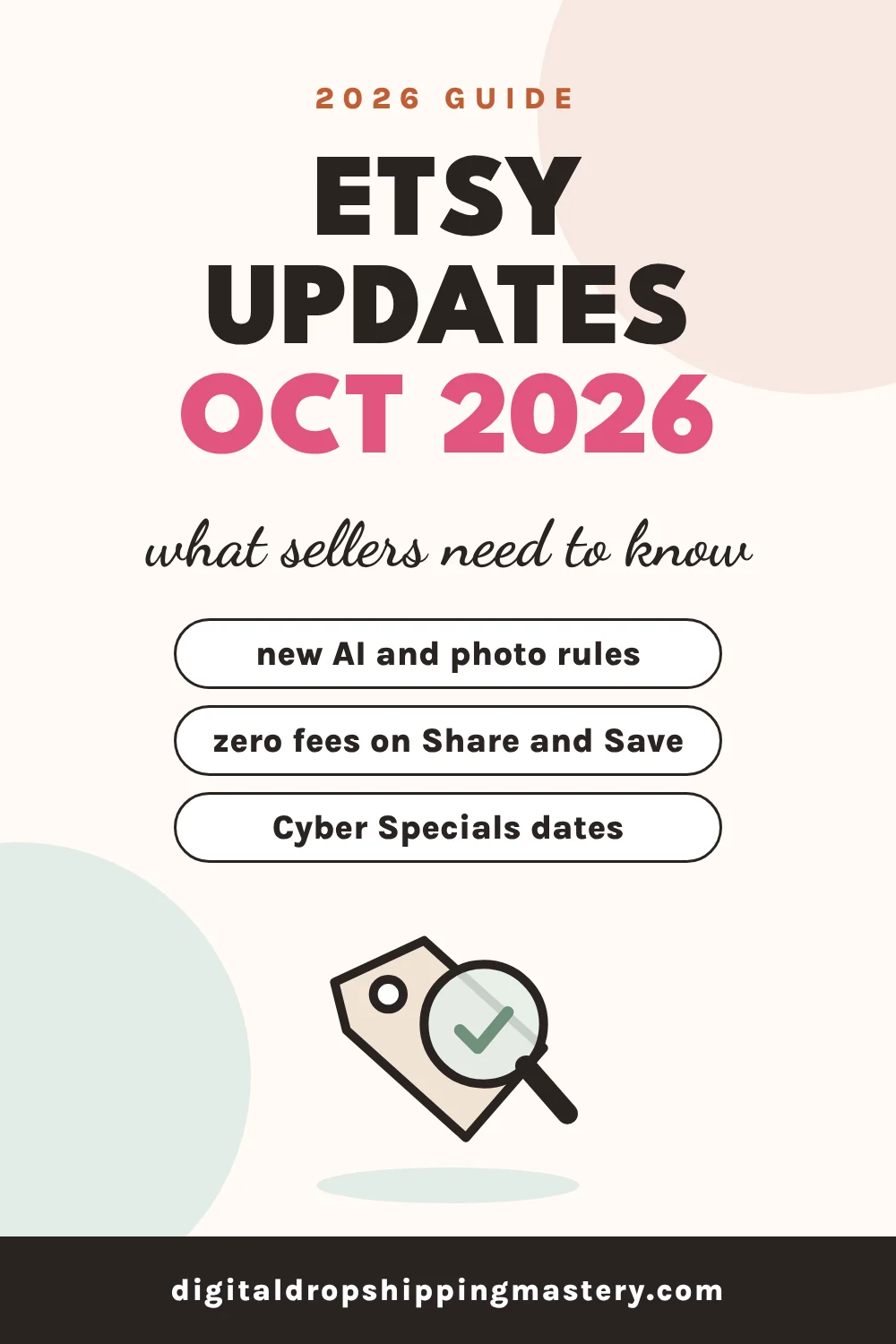 Etsy seller updates October 2026: AI photo rules, Share and Save, Cyber Specials and more