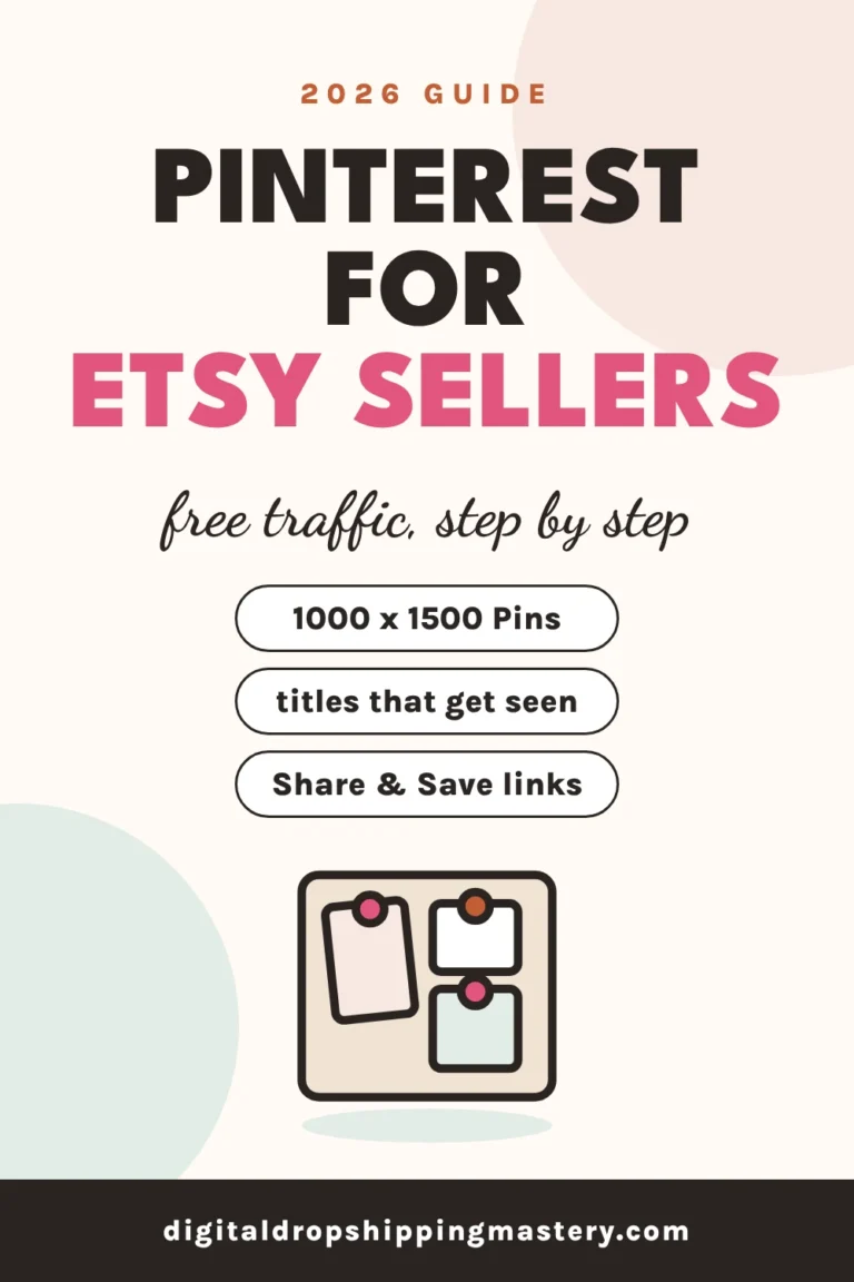 Pinterest for Etsy sellers: set up, Pin sizes and Share and Save links, step by step