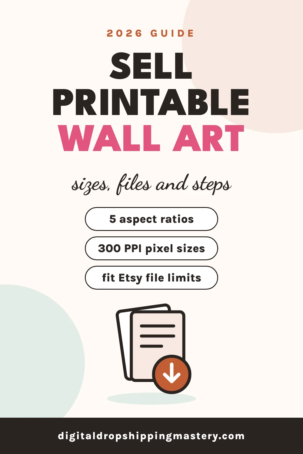 How to sell printable wall art on Etsy: print sizes, files and steps